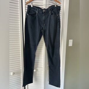 PAIGE Men's Dark Blue Straight Jeans